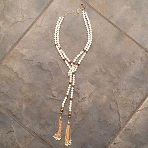 INC Ivory Tassel Necklace